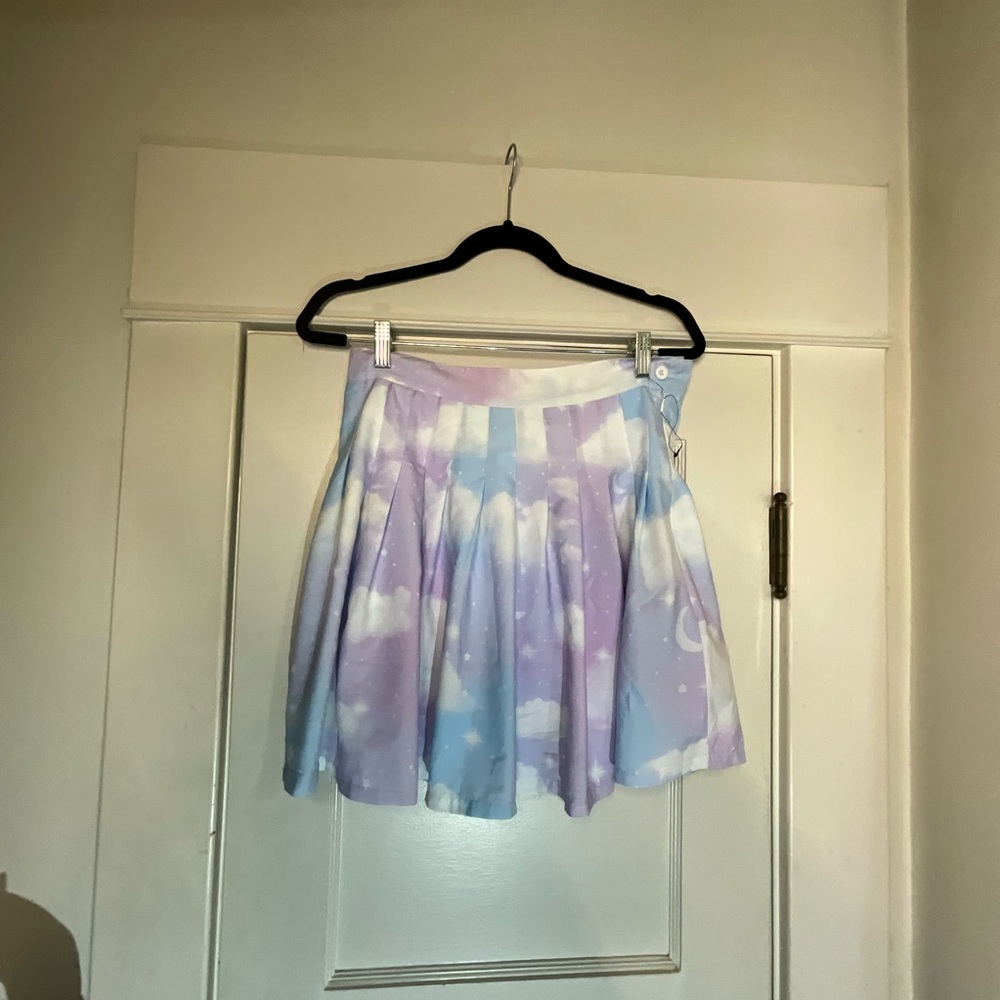In Control Pastel Cloud Print Skirt NWOT